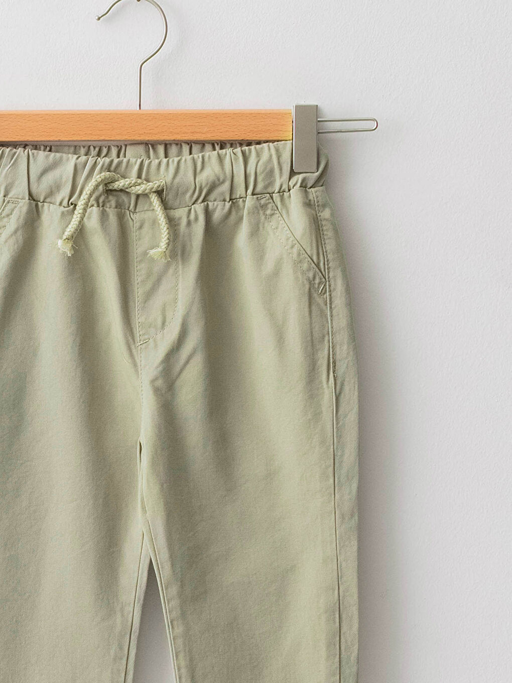 Ekru Uzun Kollu Ekose Desenli Erkek Bebek Gömlek ve Pantolon 2'li Takım-2