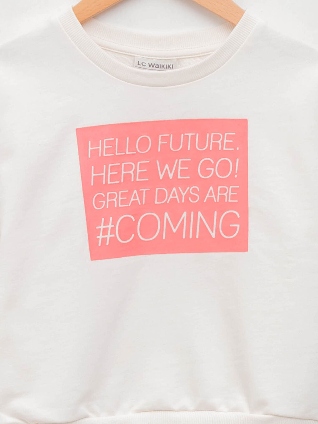 Crew Neck Printed Long Sleeve Girls' Sweatshirt-2