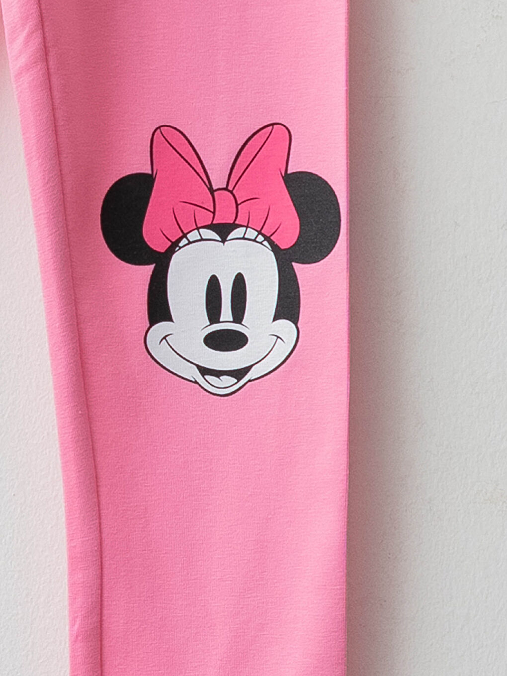 Elastic Waist Minnie Mouse Printed Cotton Girls Long Leggings-2