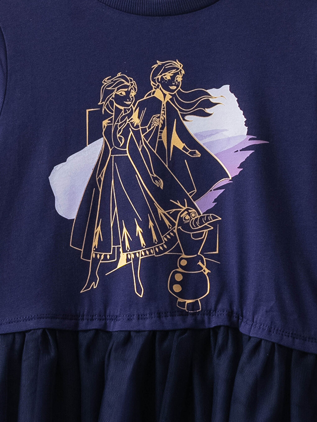 Robe à Manches Longues Imprimée Elsa à Col Rond pour Filles-2