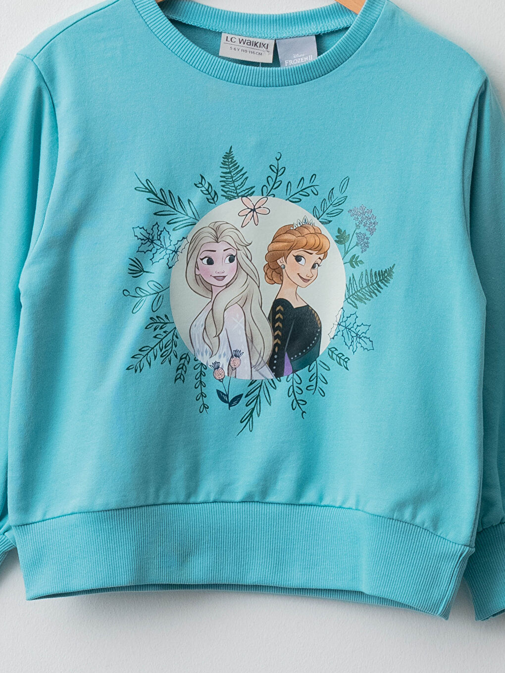 қыздарға арналған ұзын жеңді frozen принтті дөңгелек жағалы свитшот-2