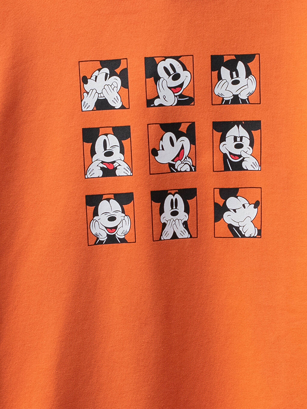 LCW Kids Mickey Mouse Printed Long Sleeve Girl Dress With Hood -W19327Z4-GKV
