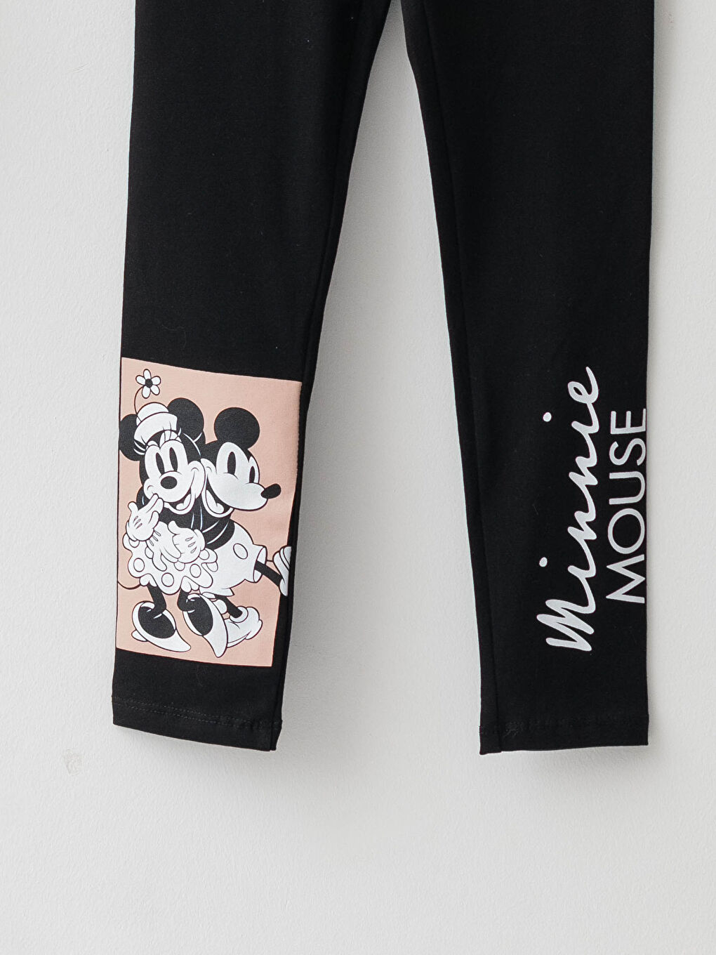 Hooded Minnie Mouse Printed Long Sleeve Girls' Zippered Sweatshirt and Tights-2