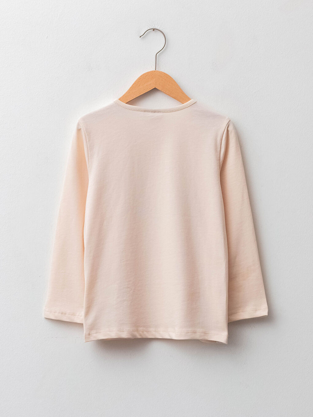 Crew Neck Printed Long Sleeve Girls' T-Shirt-1