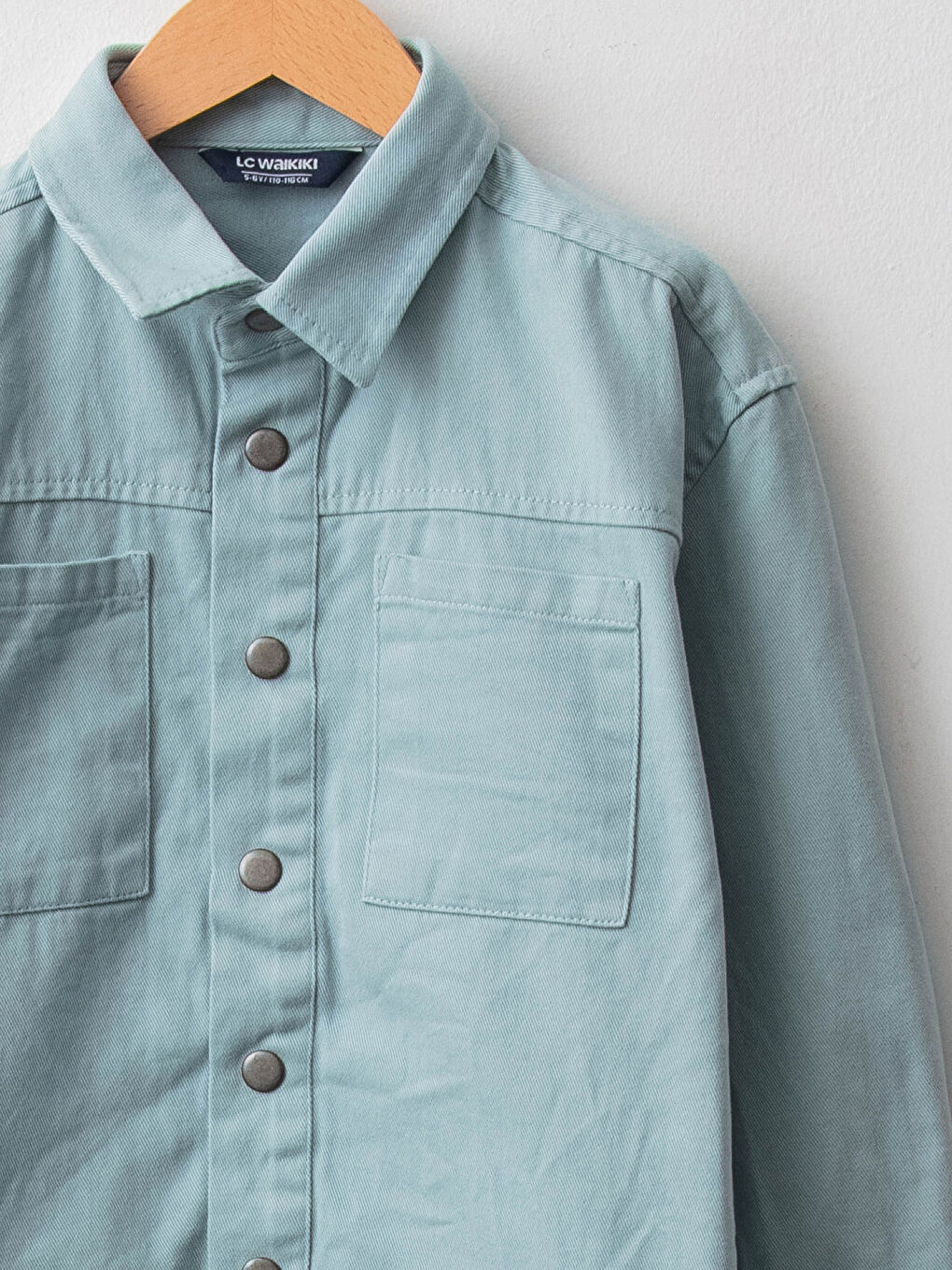 قميص تويل كم طويل أساسي للأولاد-2