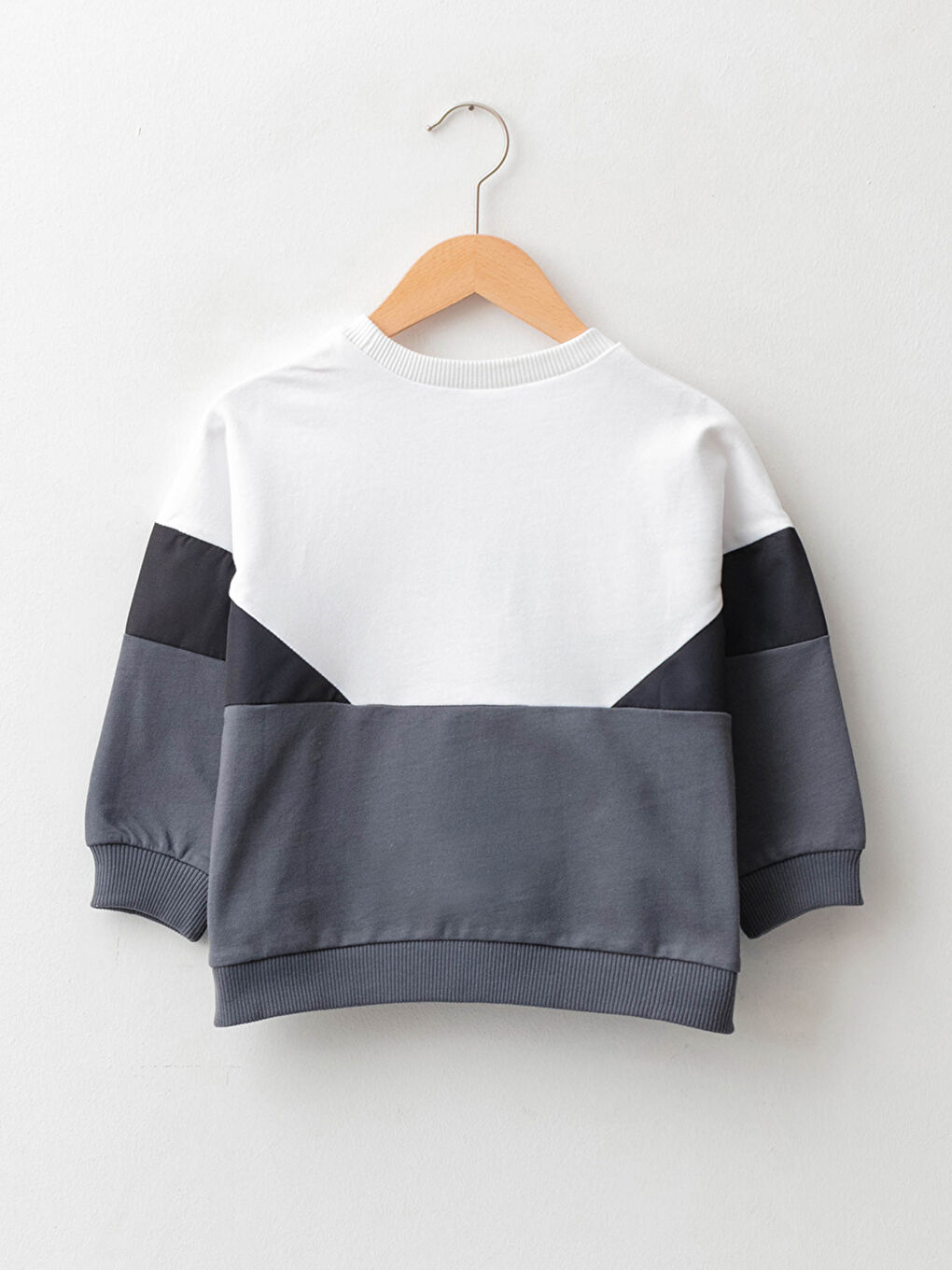 Свитшот с круглым вырезом, длинным рукавом и принтом для малышей мальчиков-1