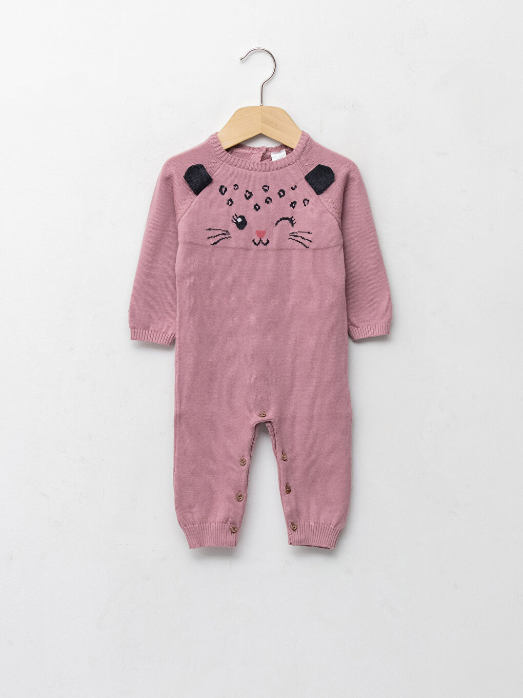 سلوبيت قطيفة ياقة دائرية كم طويل مطرز بنات رضع-1