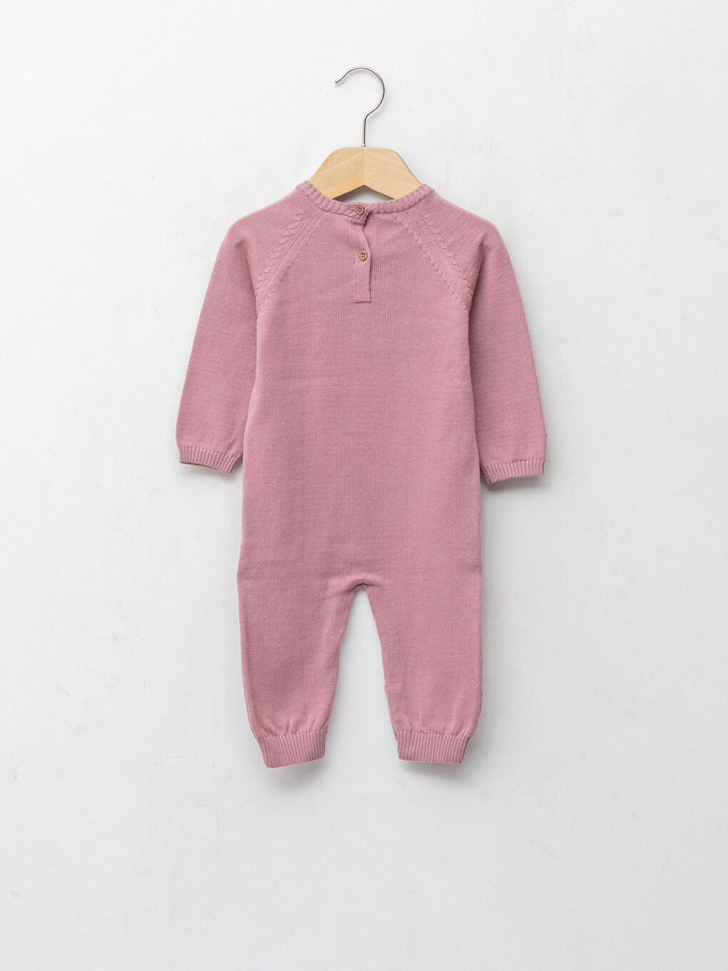 سلوبيت قطيفة ياقة دائرية كم طويل مطرز بنات رضع-2