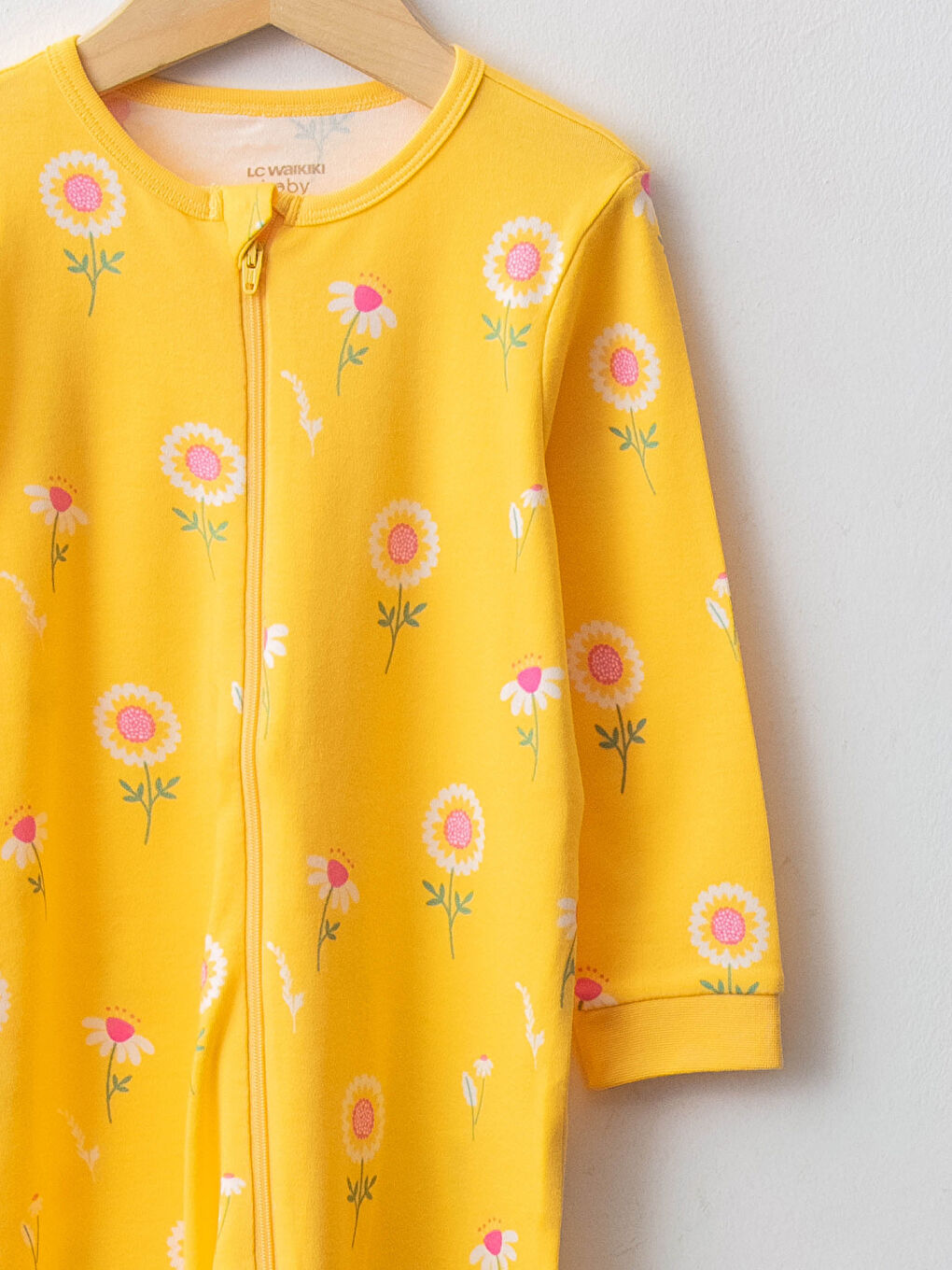 Crew Neck Long Sleeve Printed Baby Girl Zipper Jumpsuit 2-Pack-2