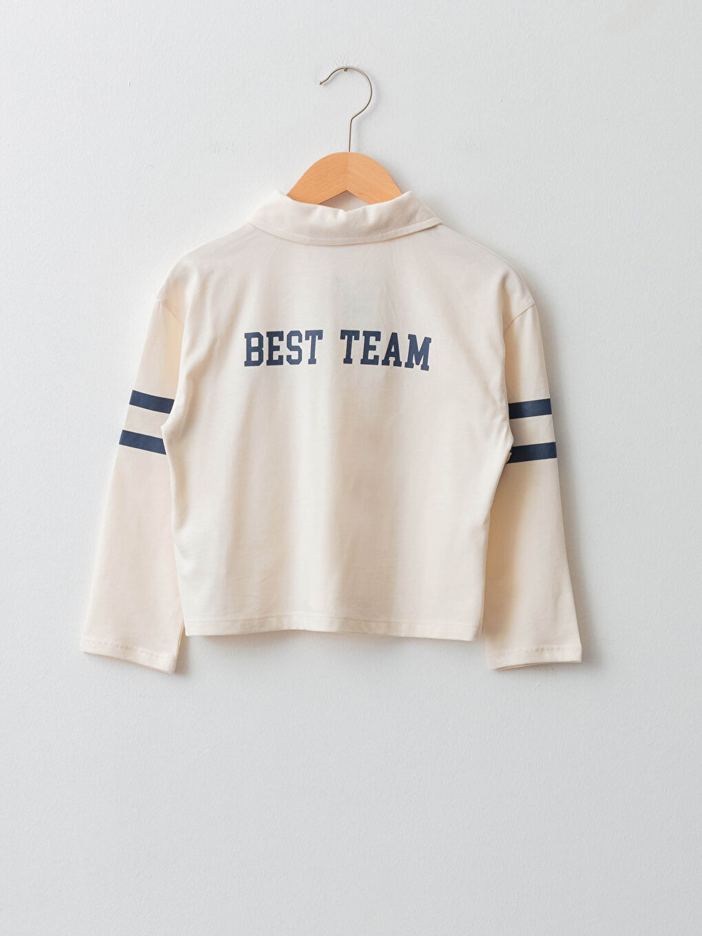 LCW Kids Polo Neck Printed Long Sleeve Girl T-shirt -W19900Z4-FRC
