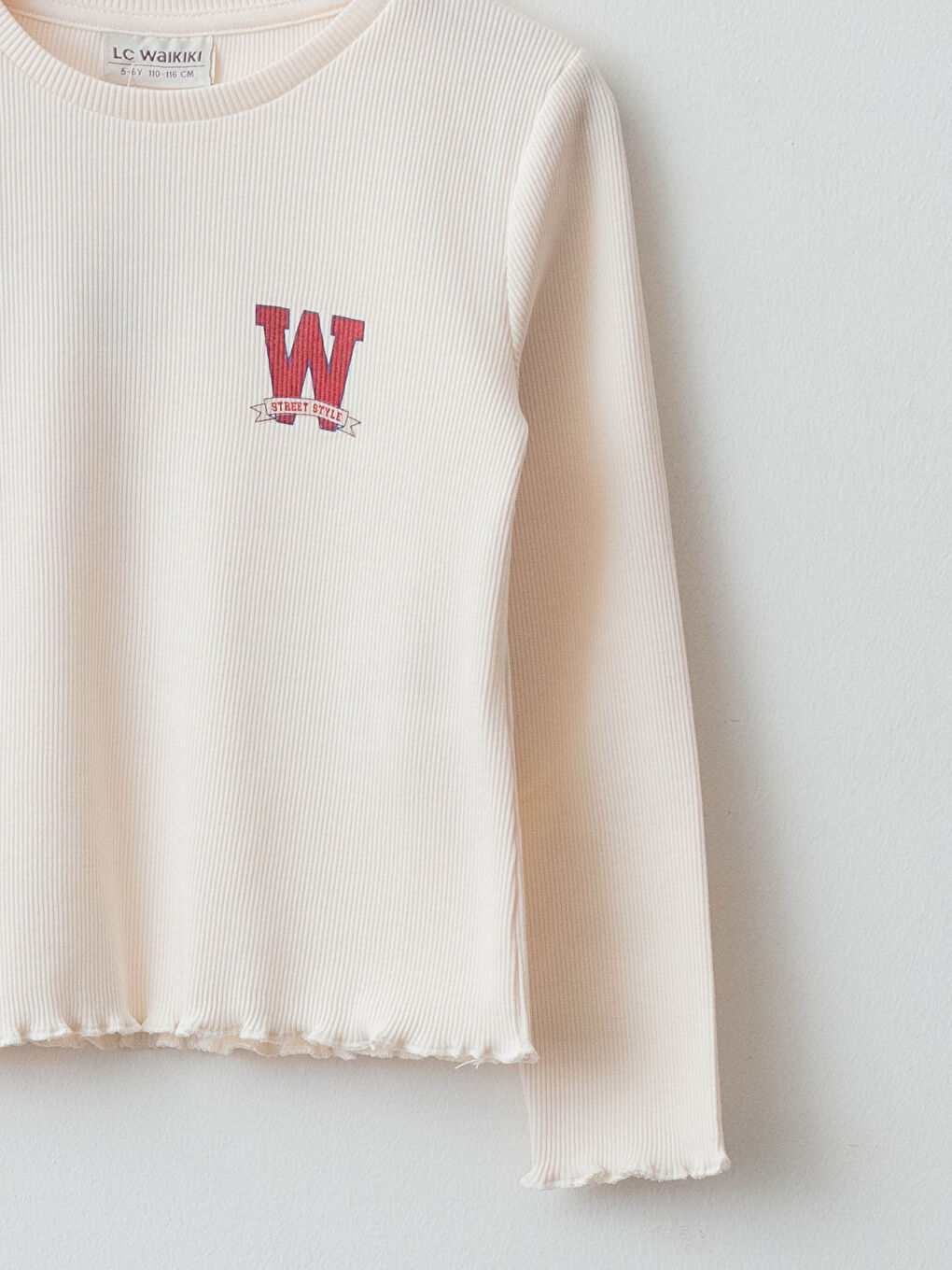 LCW Kids Crew Neck Printed Long Sleeve Girls' T-Shirt -W19921Z4-FRC