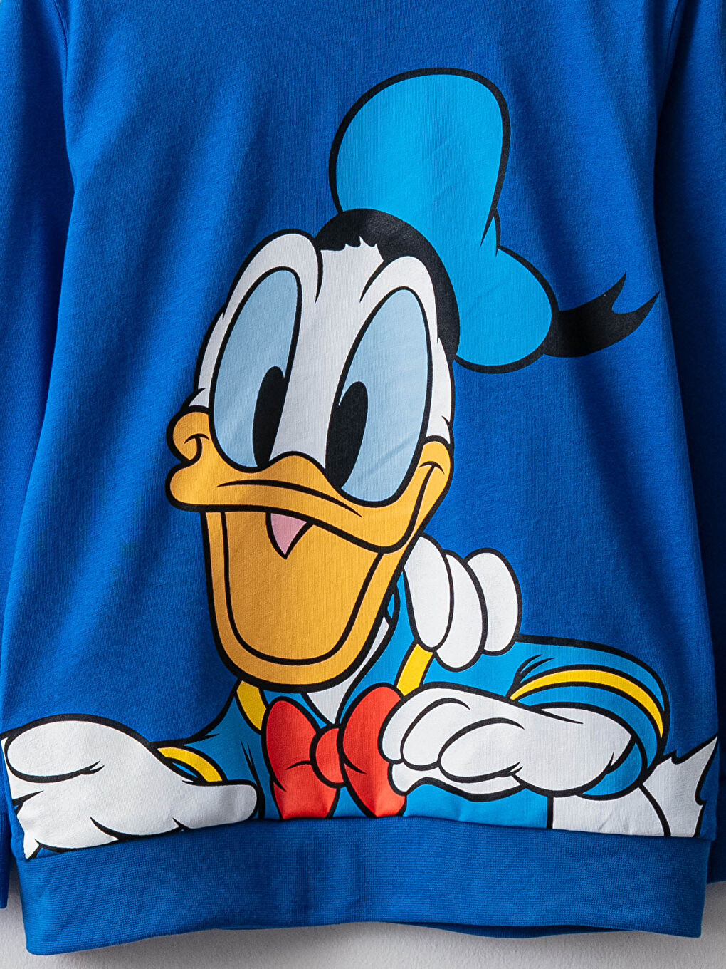 Mavi Bisiklet Yaka Donald Duck Baskılı Uzun Kollu Erkek Çocuk Sweatshirt-4