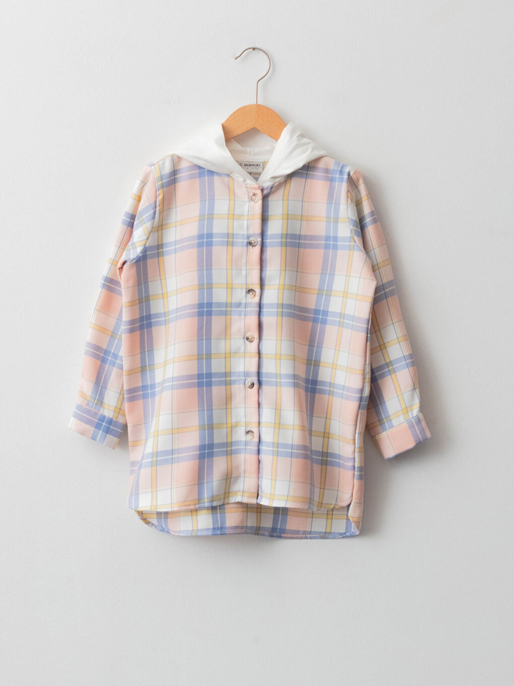 LCW Kids Kapuzenshirt mit Karo und Langarm für Mädchen -W1AB02Z4-LNQ