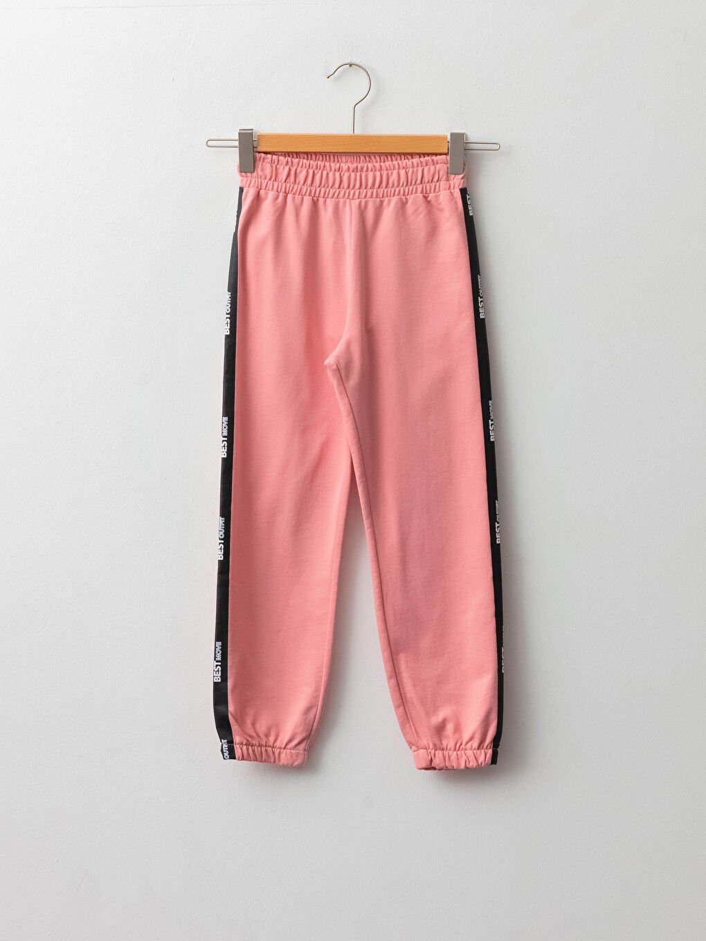 Спортивные джоггеры для девочек с принтом и эластичным поясом