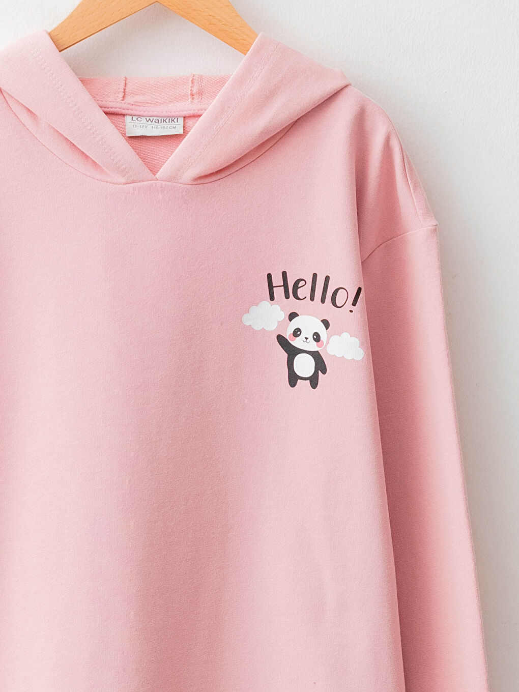 Hooded Printed Long Sleeve Girl Sweatshirt and Tights-2