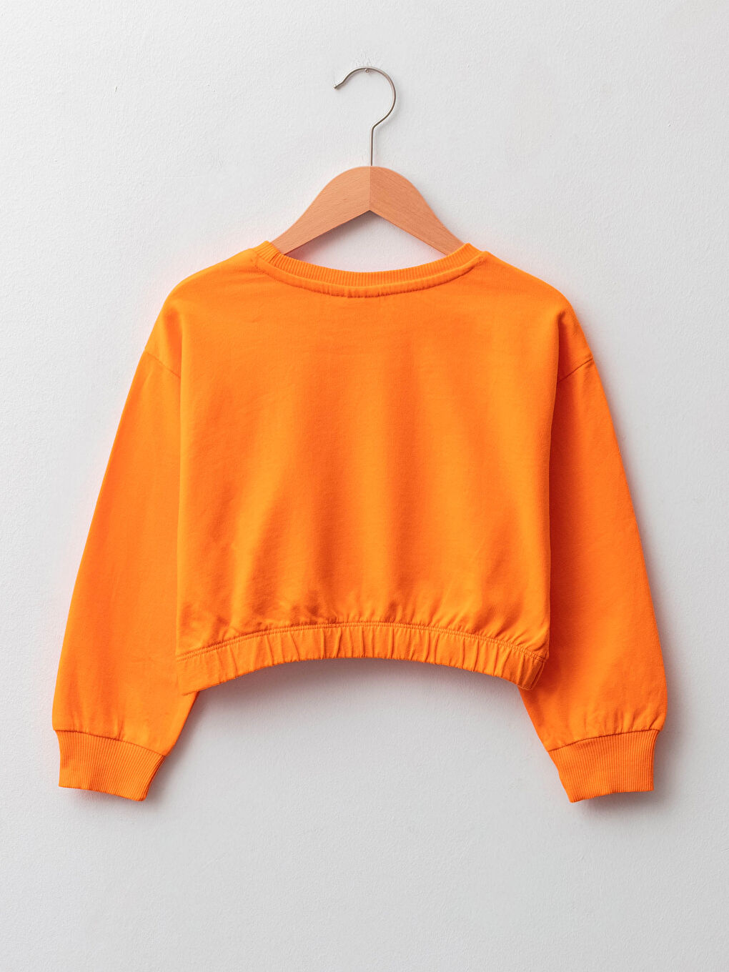 Crew Neck Printed Long Sleeve Girls' Sweatshirt-1