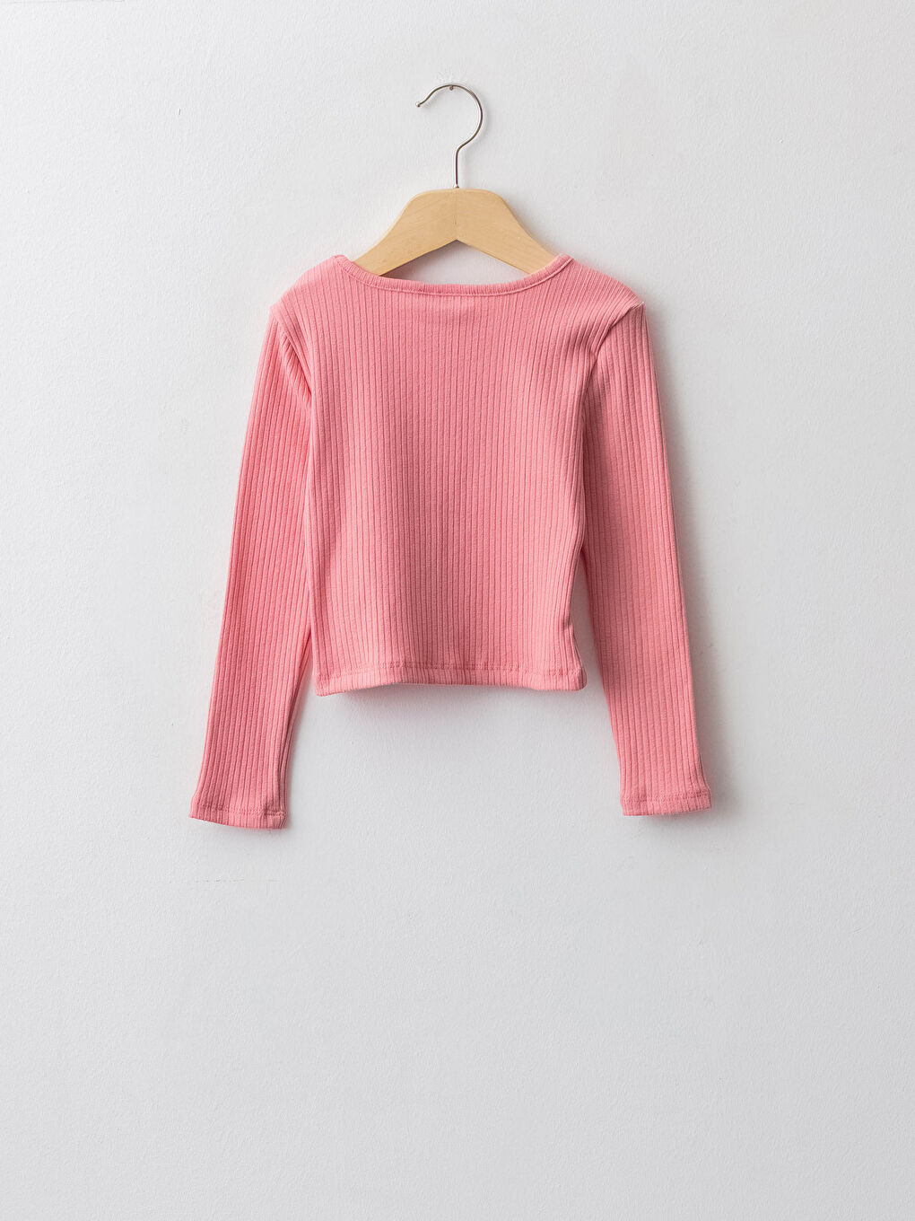 Crew Neck Printed Long Sleeve Girls' T-Shirt-1