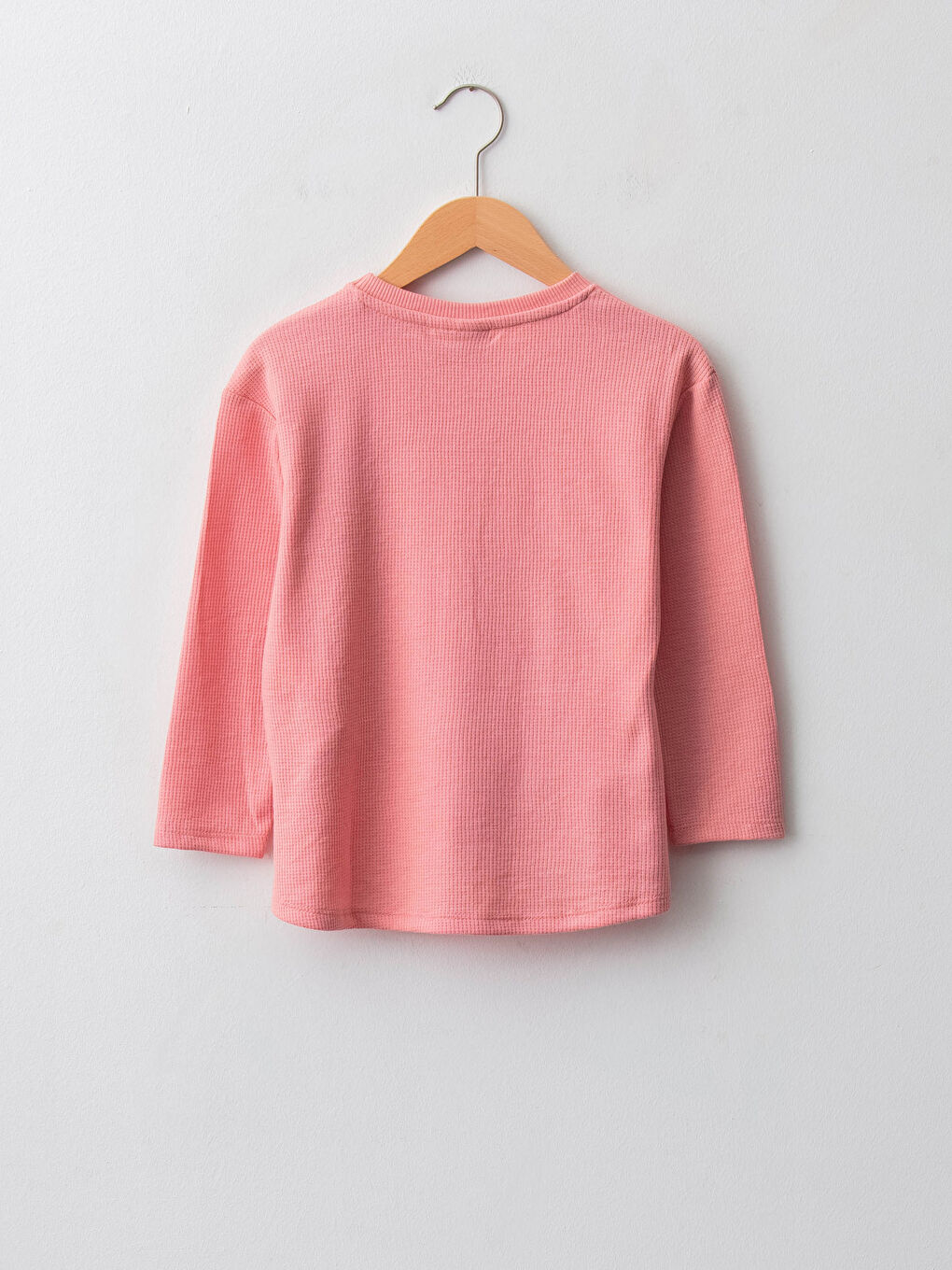 Футболка с круглым вырезом, с принтом, с длинным рукавом, для девочек-1