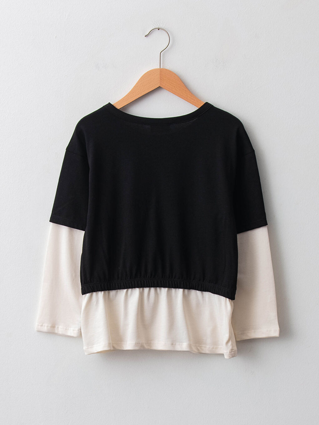 Crew Neck Printed Long Sleeve Girls' Sweatshirt-1