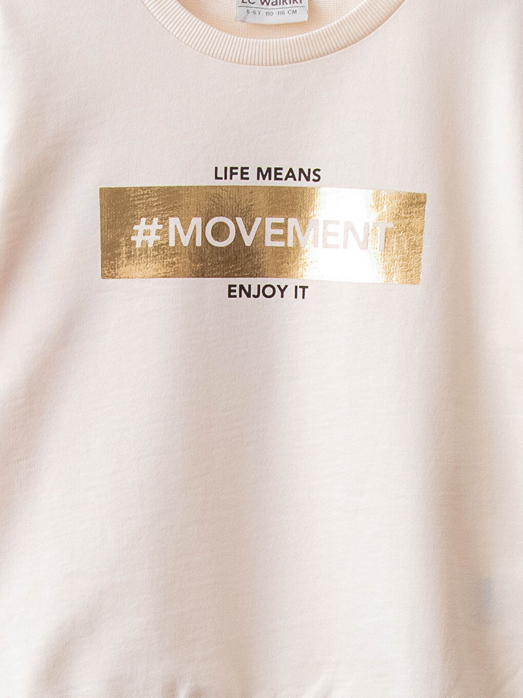 Світшот для дівчаток з круглим вирізом горловини, з принтом, довгий рукав-2