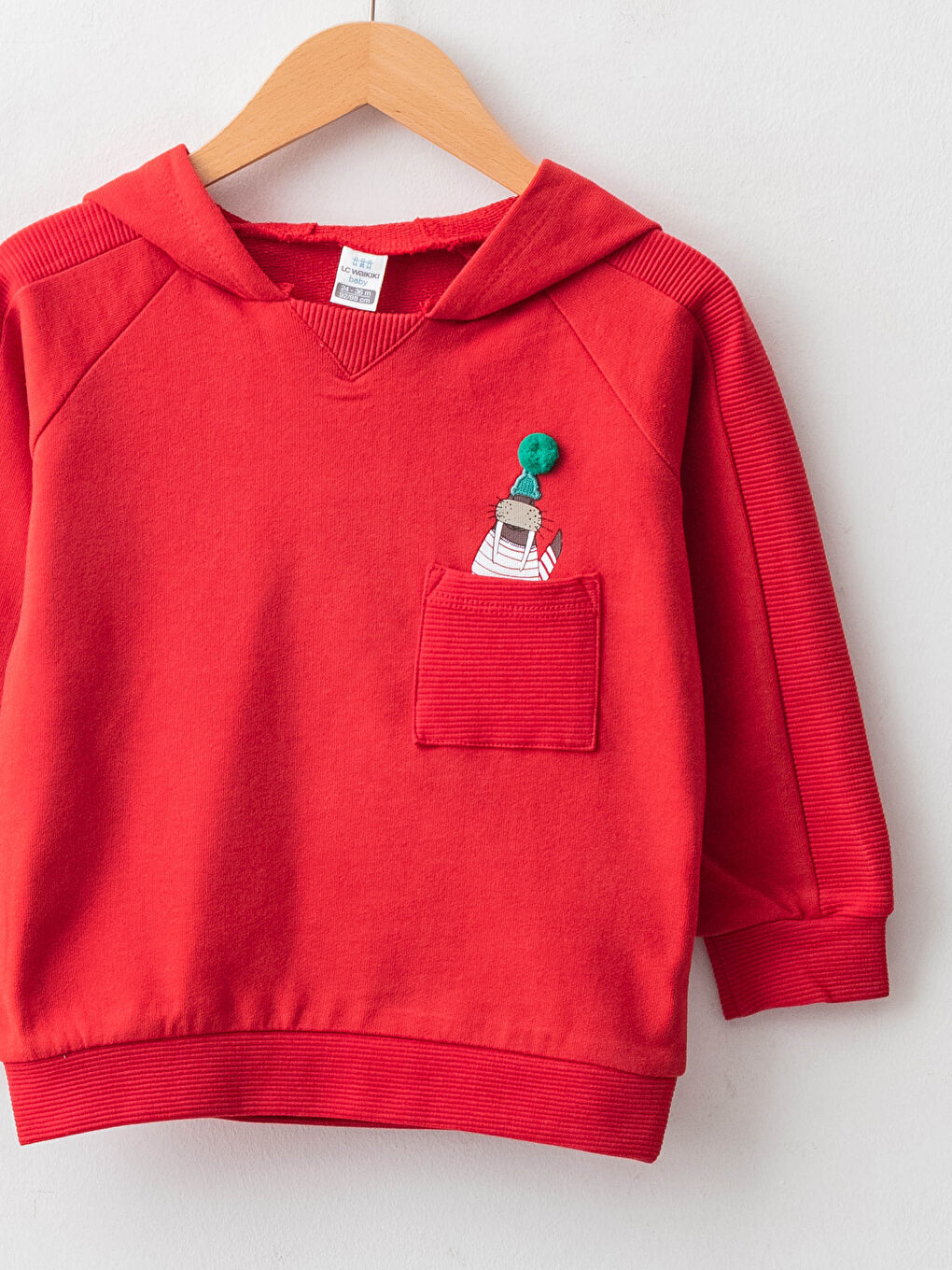 LCW baby Long Sleeve Printed Baby Boy Hoodie -W1AB98Z1-GZ0