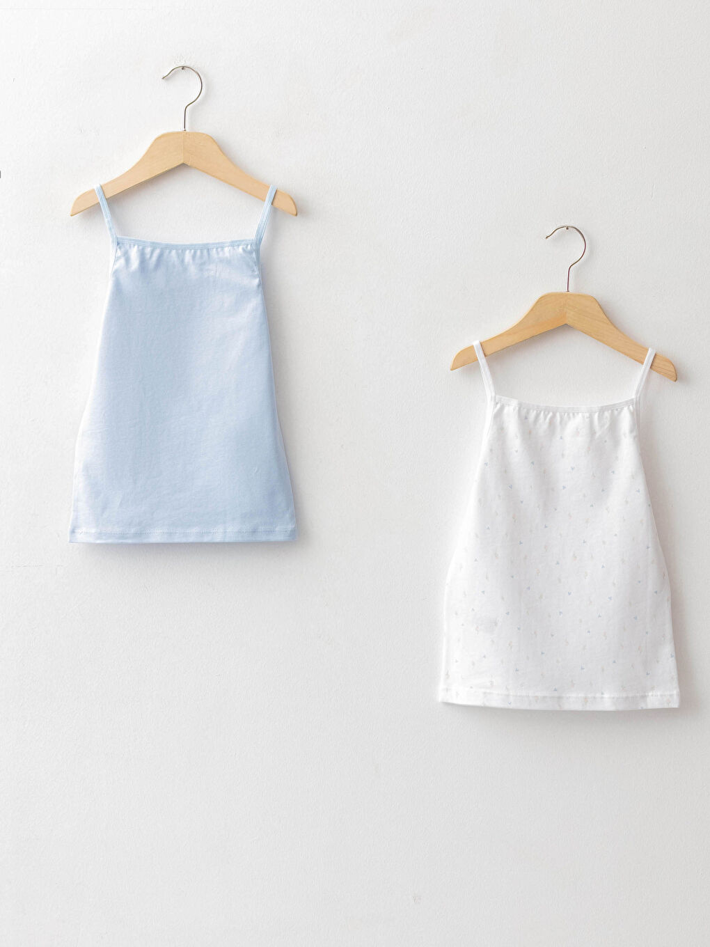 Майка для девочек с квадратным воротником, принтом и ремешками из хлопка, 2 упаковки-1