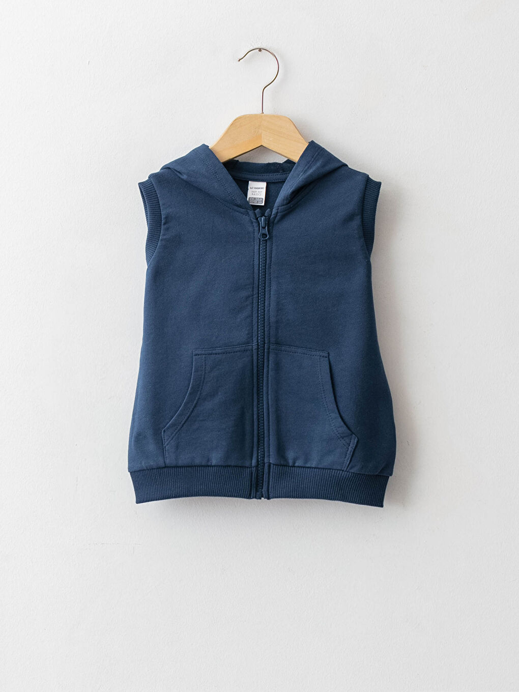 LCW baby Kapüşonlu Basic Erkek Bebek Fermuarlı Yelek -W1AC60Z1-HSD