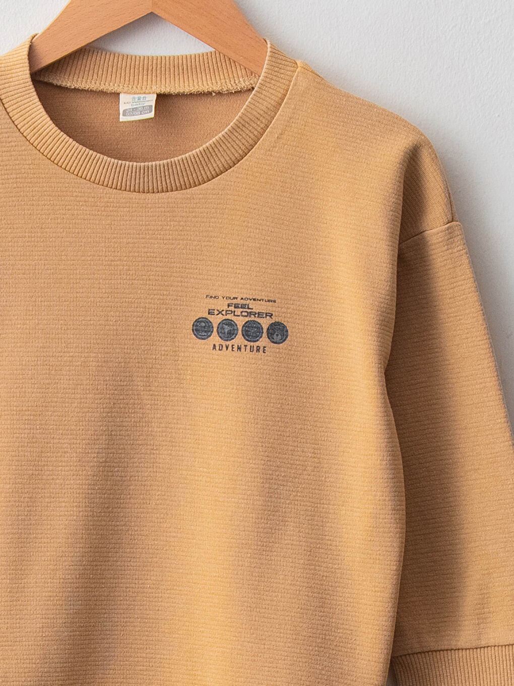 Crew Neck Long Sleeve Printed Baby Boys' Sweatshirt-2