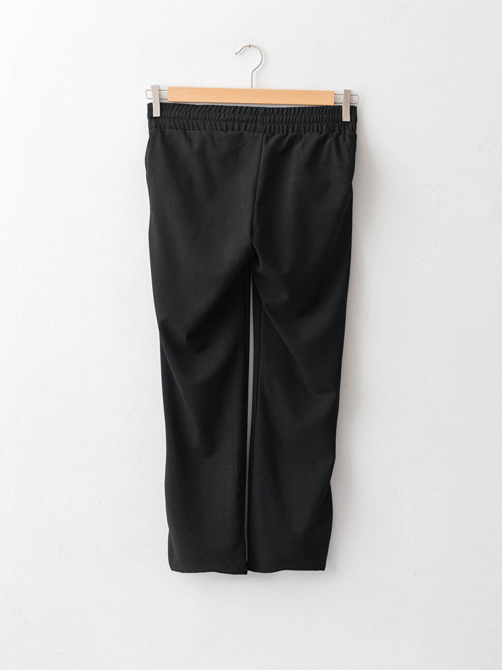 Tummy Paneled Plain Pocket Detailed Gabardine Maternity Trousers-3