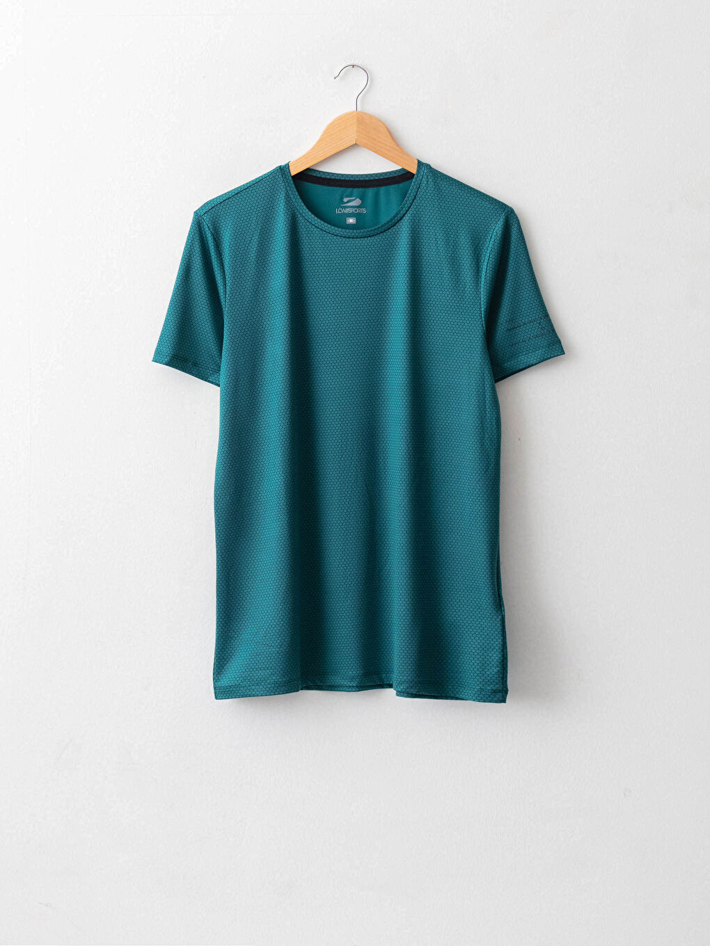 Yeşil Bisiklet Yaka Kısa Kollu Erkek Spor Tişört-7