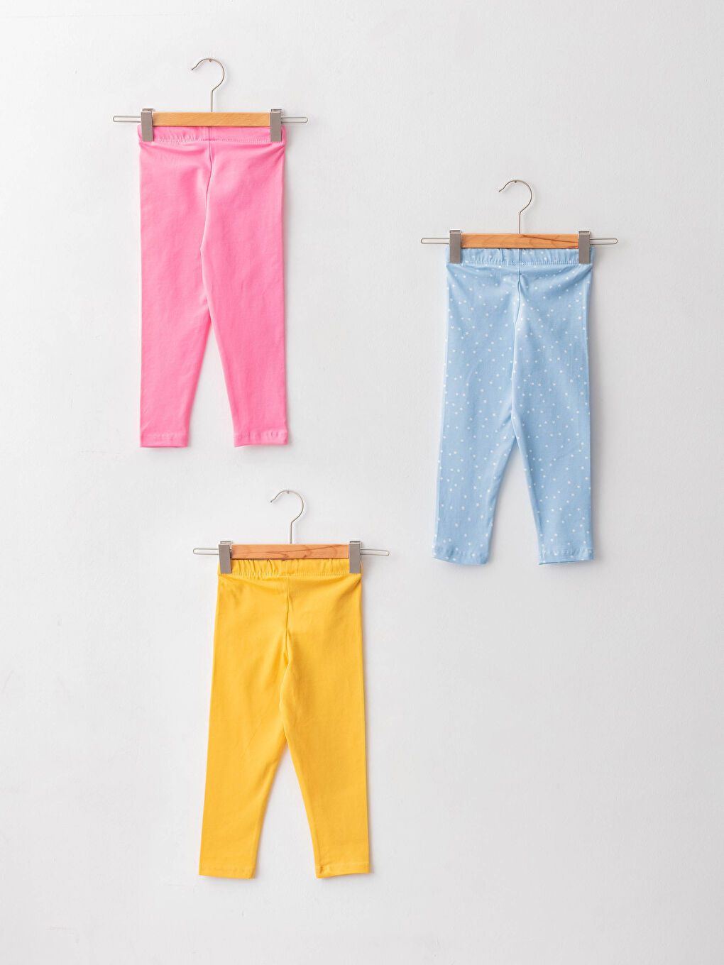 Lot de 3 Collants en Coton à Taille Élastique pour Fille Bébé-1