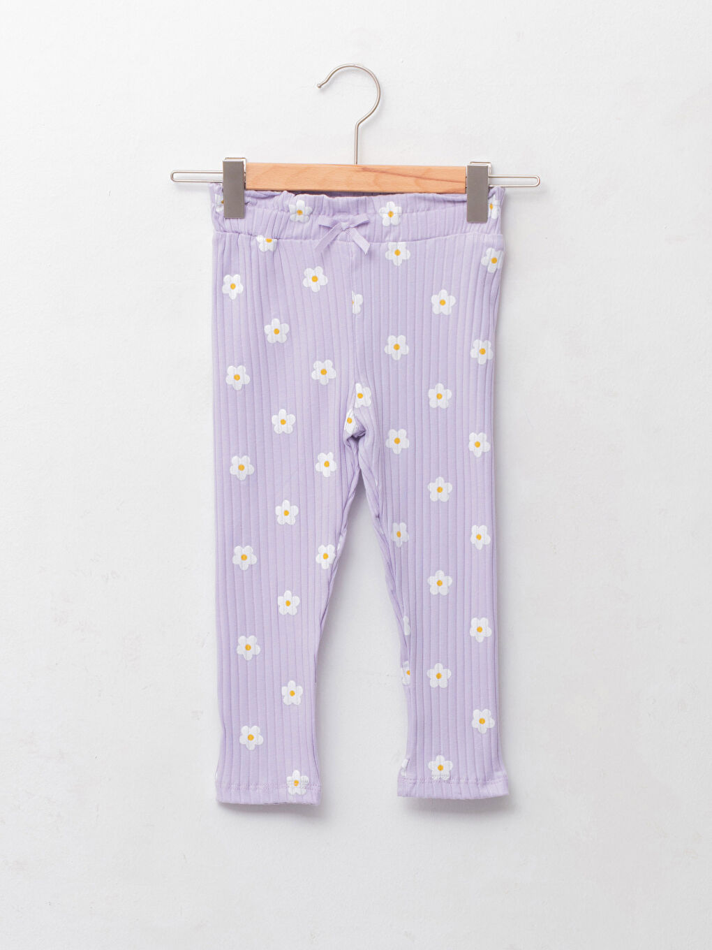 Elastic Waist Printed Cotton Baby Girl Tights