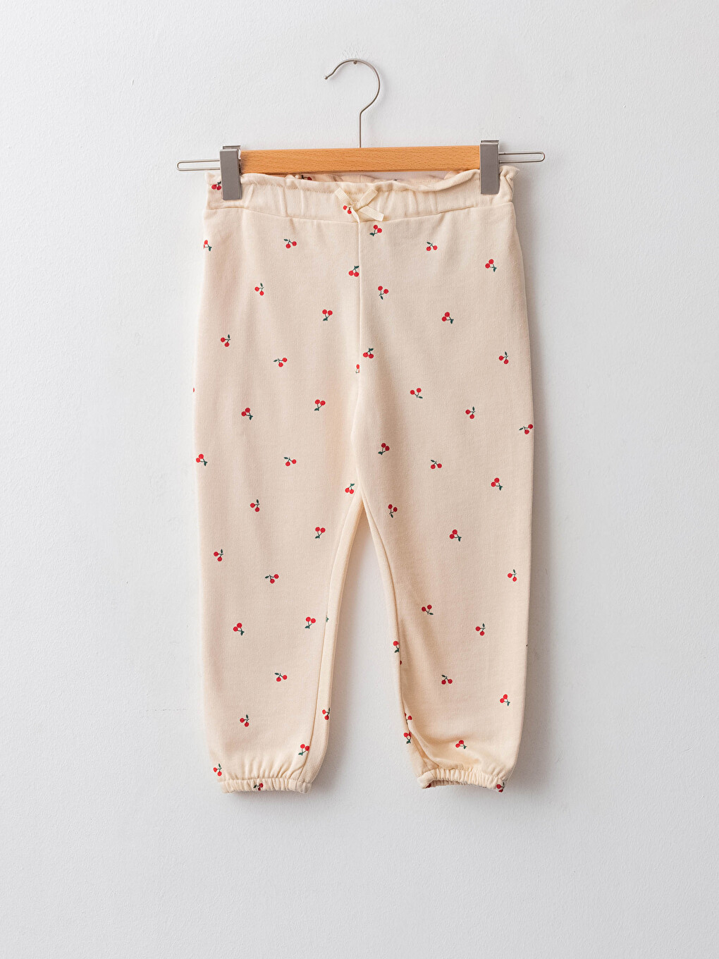 Elastic Waist Patterned Cotton Baby Girl Sweatpants