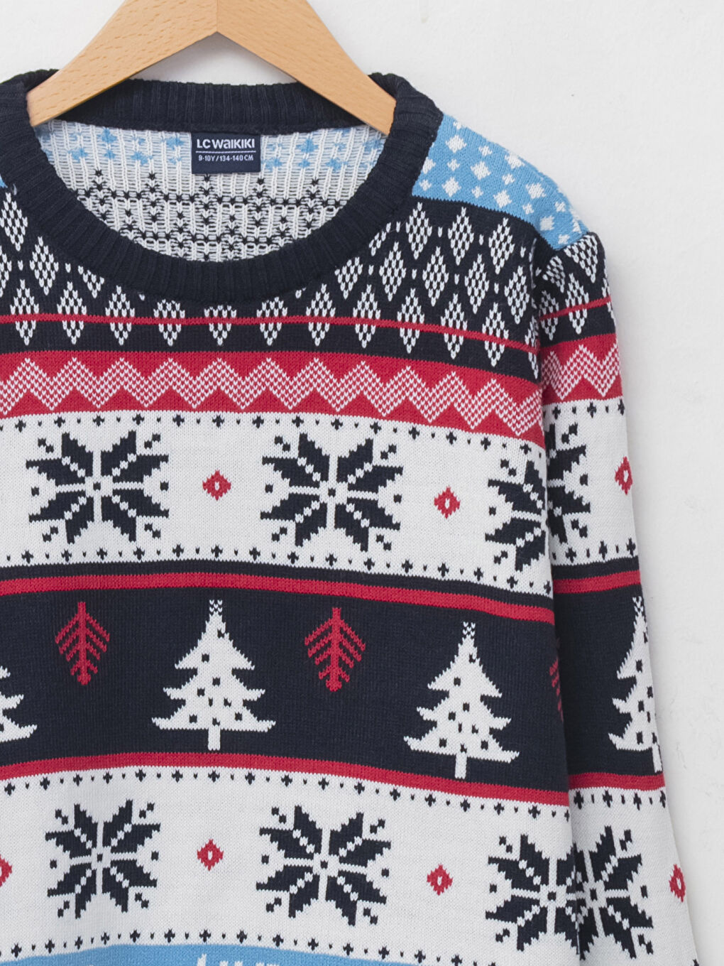 Crew Neck Christmas Themed Long Sleeve Boy Knitwear Sweater Father and Son Combination-2