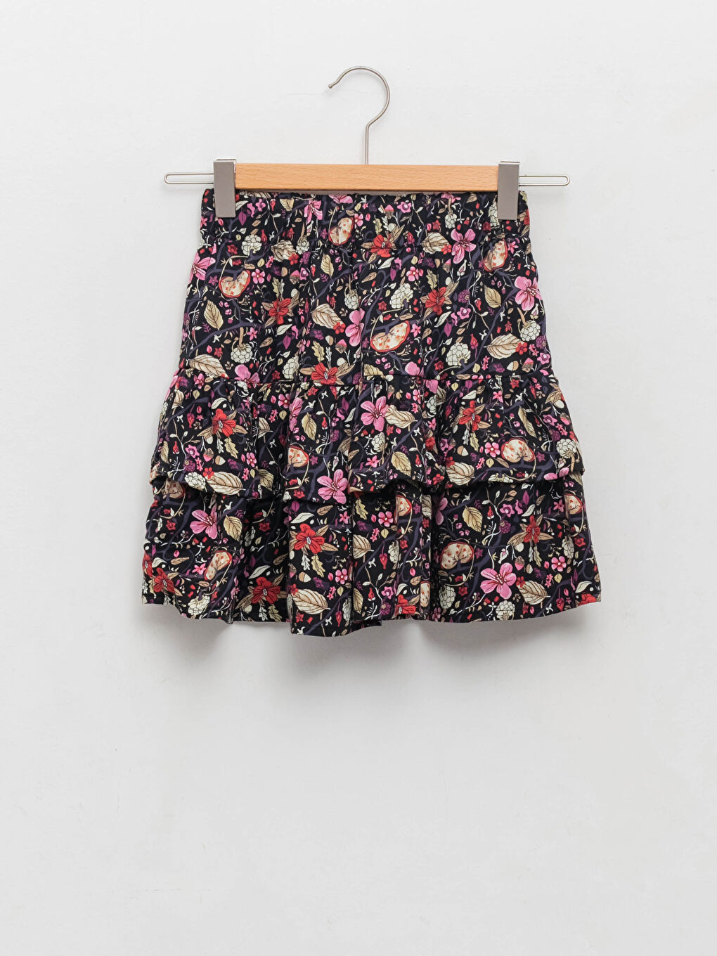 Jupe Fille Viscose Imprimée à Taille Élastique