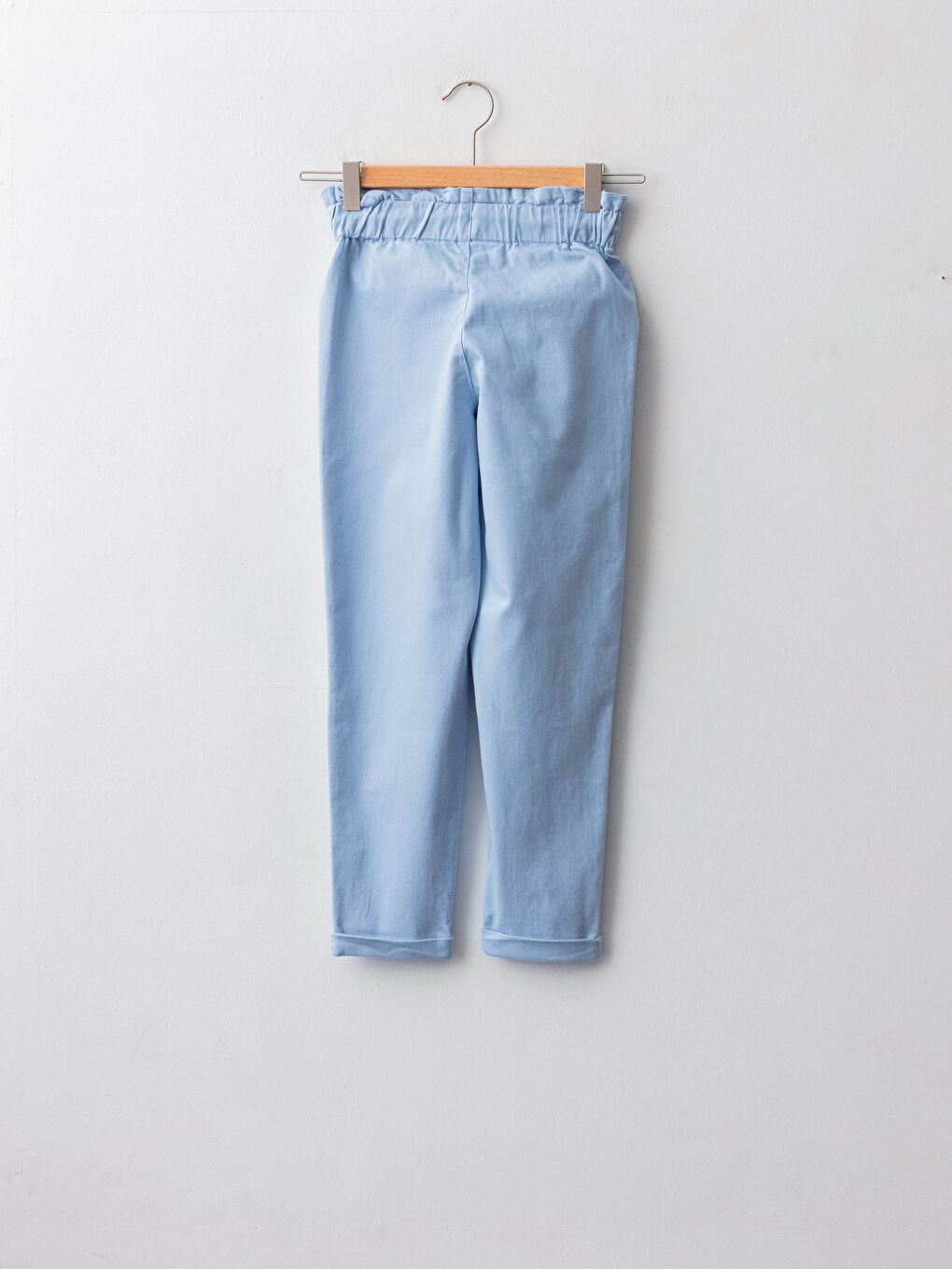 Қыздарға арналған серпімді белдік саржа шалбар-1