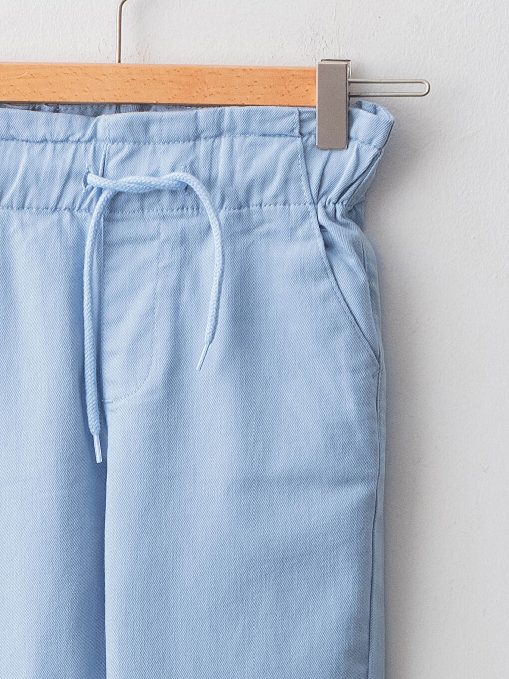 Қыздарға арналған серпімді белдік саржа шалбар-2