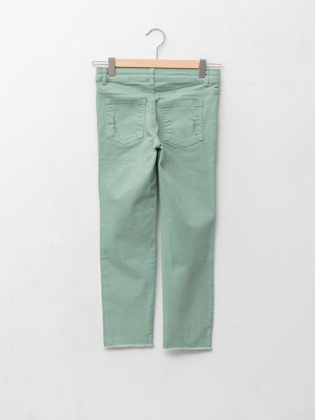 Брюки для девочек из габардина слим фит-1