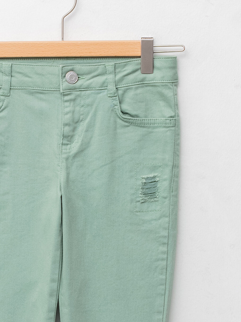 Брюки для девочек из габардина слим фит-2