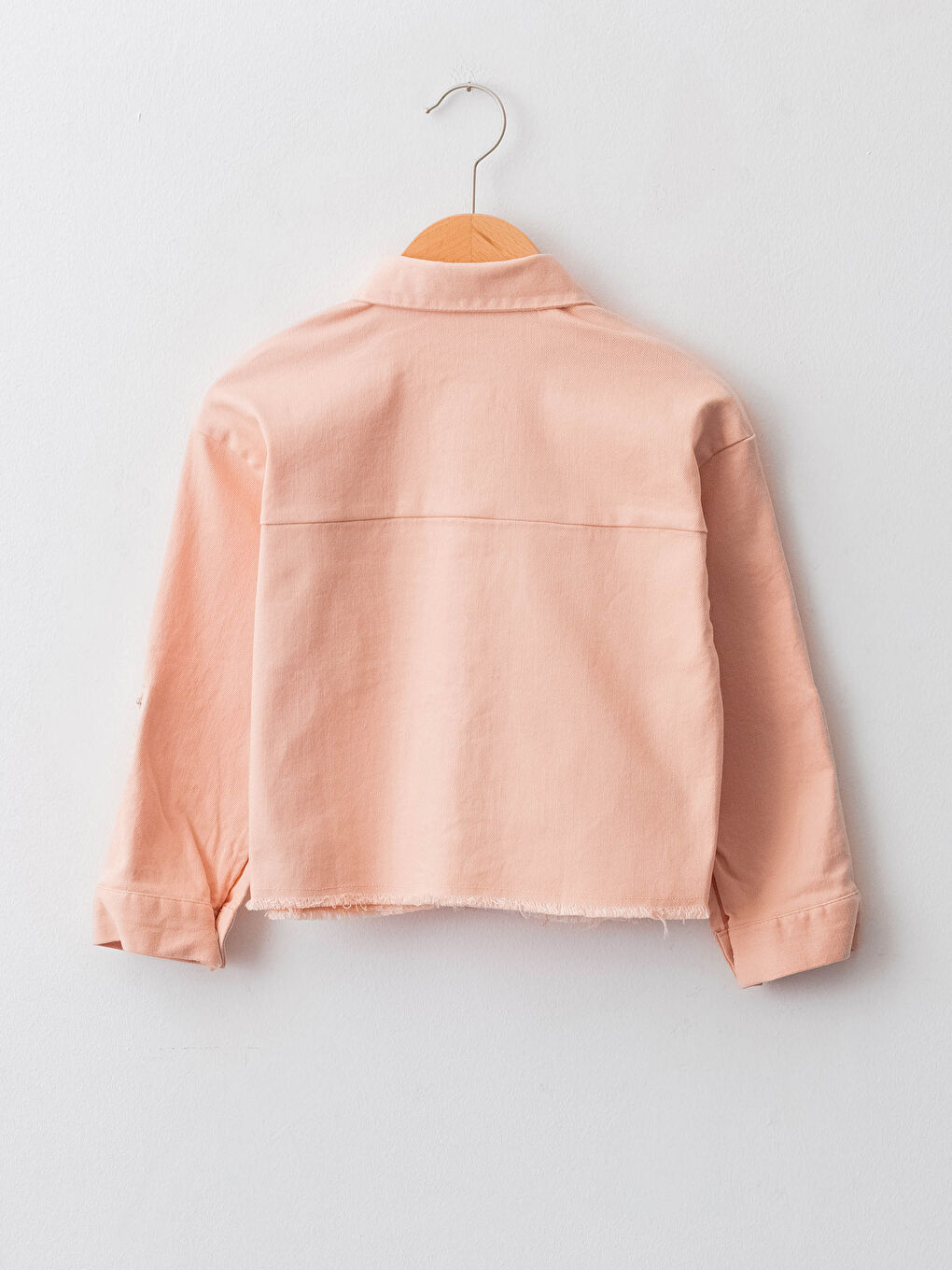 Basic Long Sleeve Gabardine Girl Shirt -W1AL66Z4-FNF