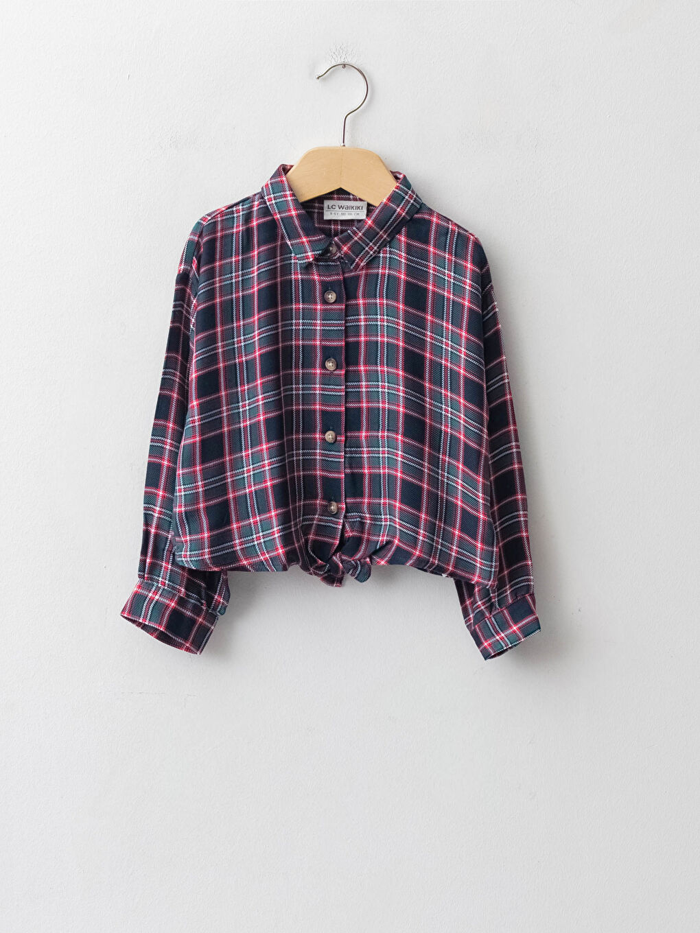 LCW Kids Plaid Long Sleeve Viscose Girl Shirt -W1AN40Z4-LME