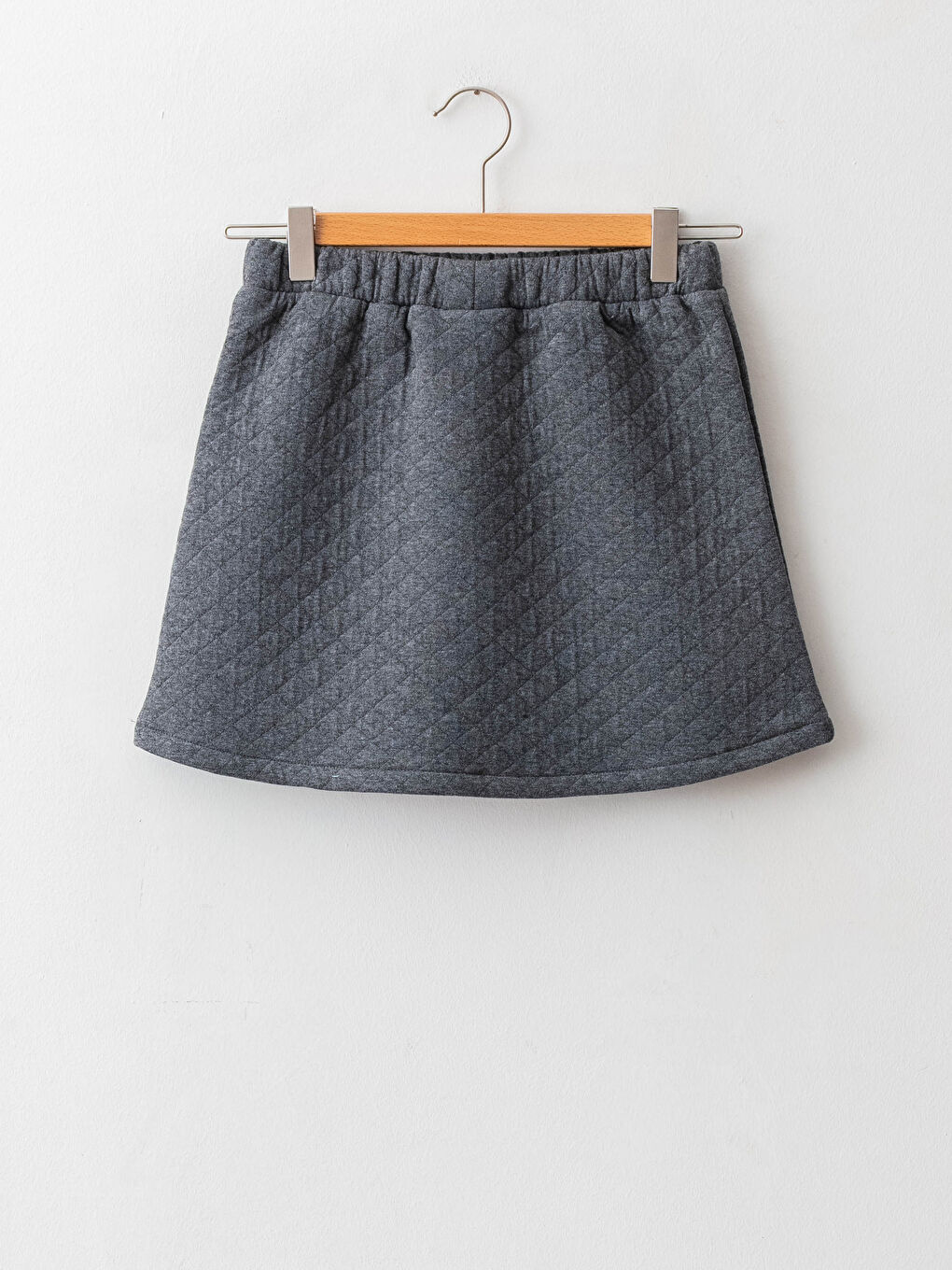 Elastic Waist Quilted Patterned Girl Flare Skirt-1