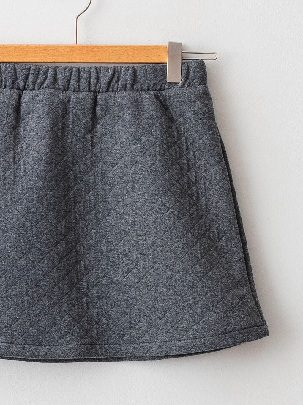 Elastic Waist Quilted Patterned Girl Flare Skirt-2