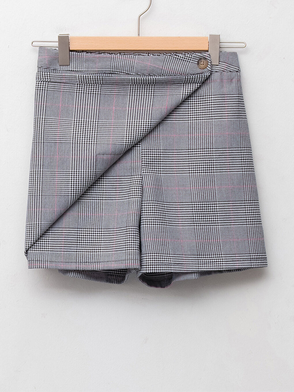 Jupe-Short Fille à Motifs en Gabardine à Taille Élastique-2