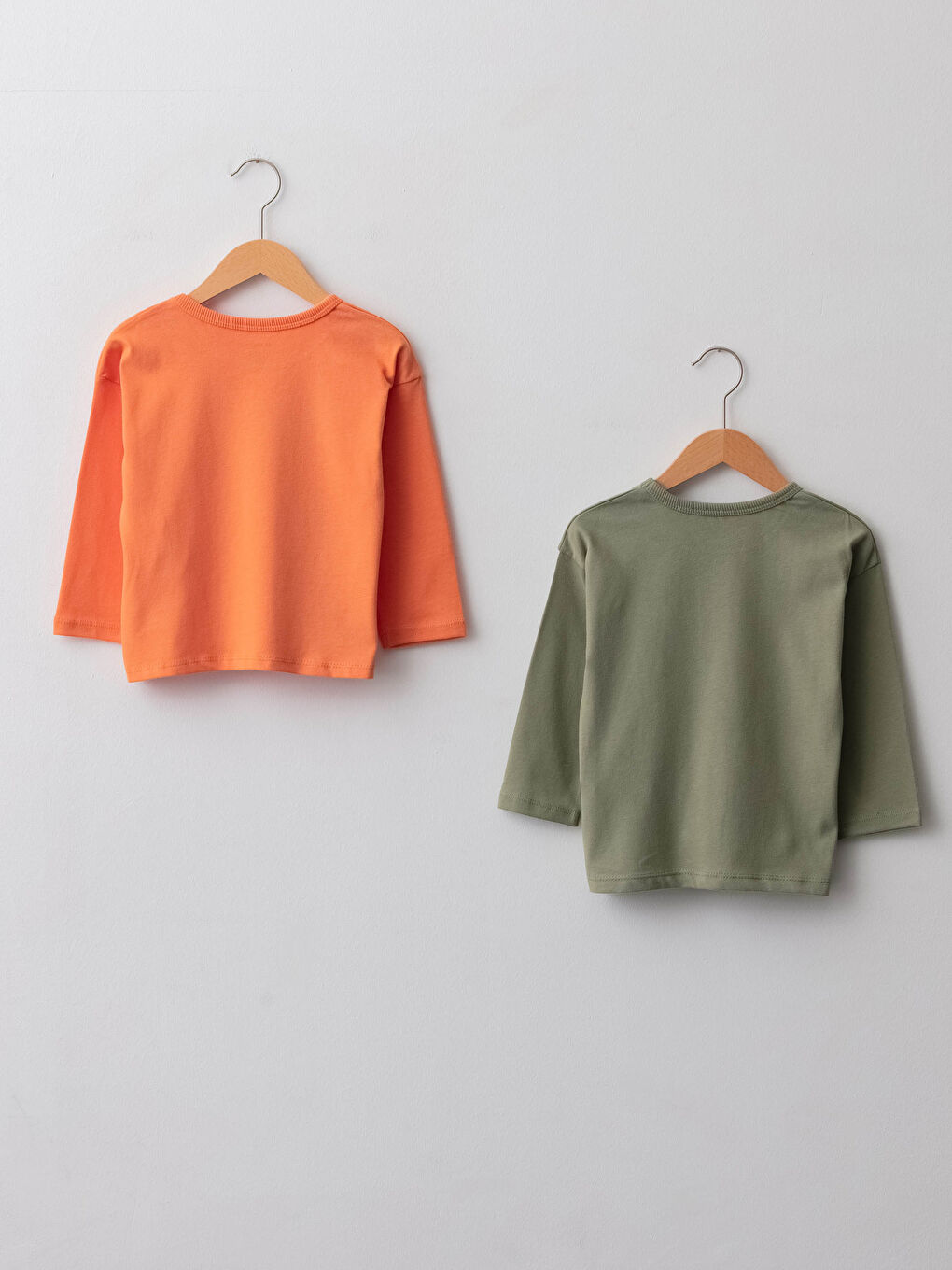 Crew Neck Long Sleeve Printed Baby Boys' T-Shirt 2 Pack-1