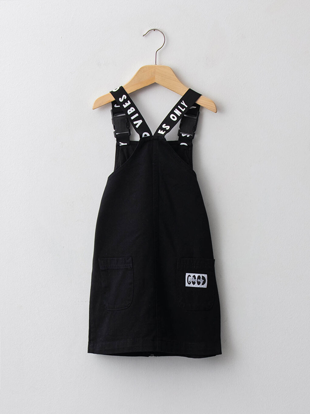 Rochie Lejeră cu Bretele Imprimată din Gabardină pentru Fete-1