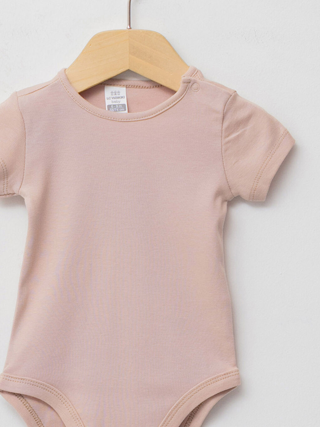 Crew Neck Short Sleeve Basic Cotton Baby Boy Snap Snap Body 5 Pack-2