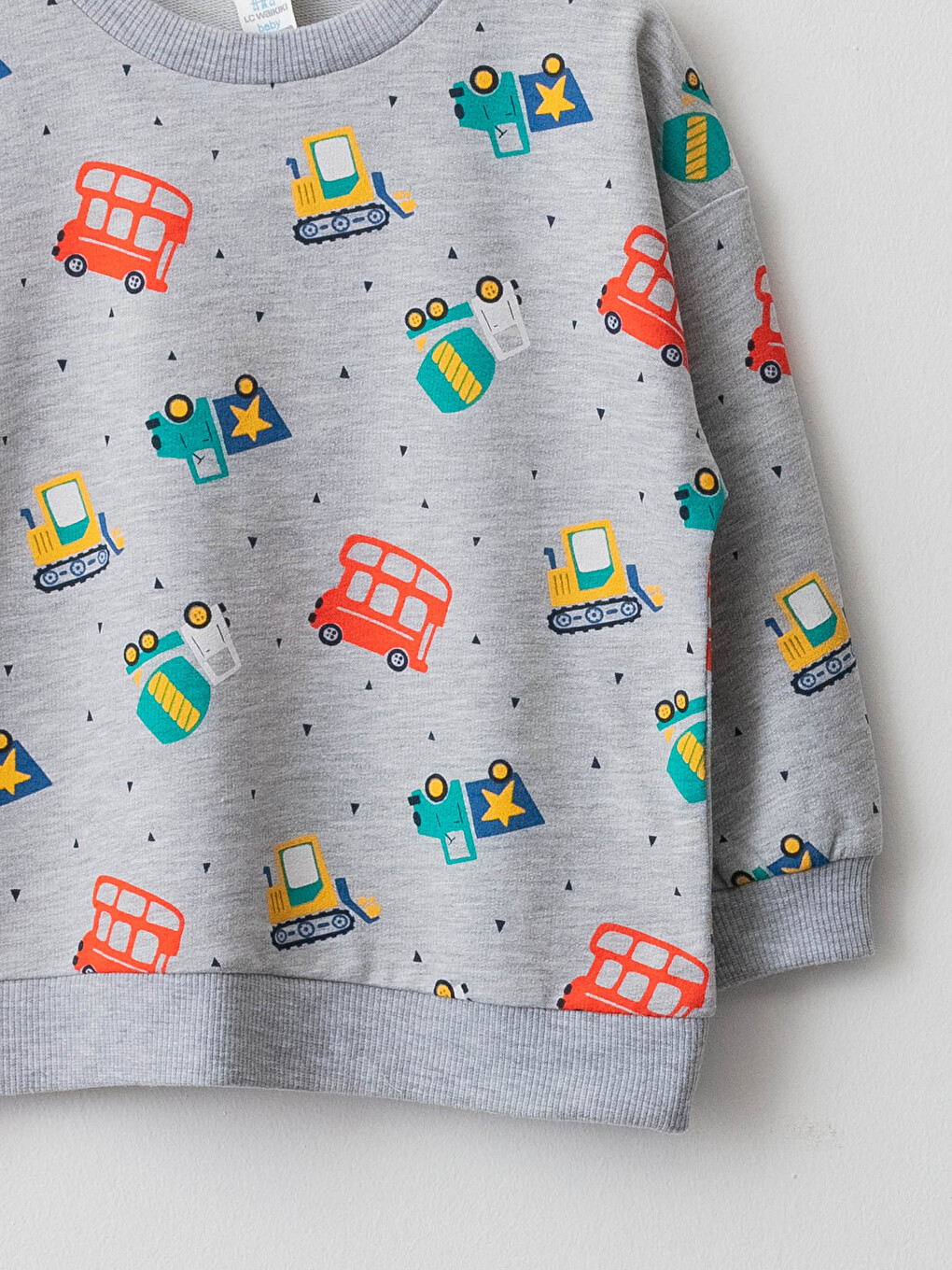 Crew Neck Long Sleeve Printed Baby Boy Sweatshirt and Jogger Trousers 2-Pack Set-2