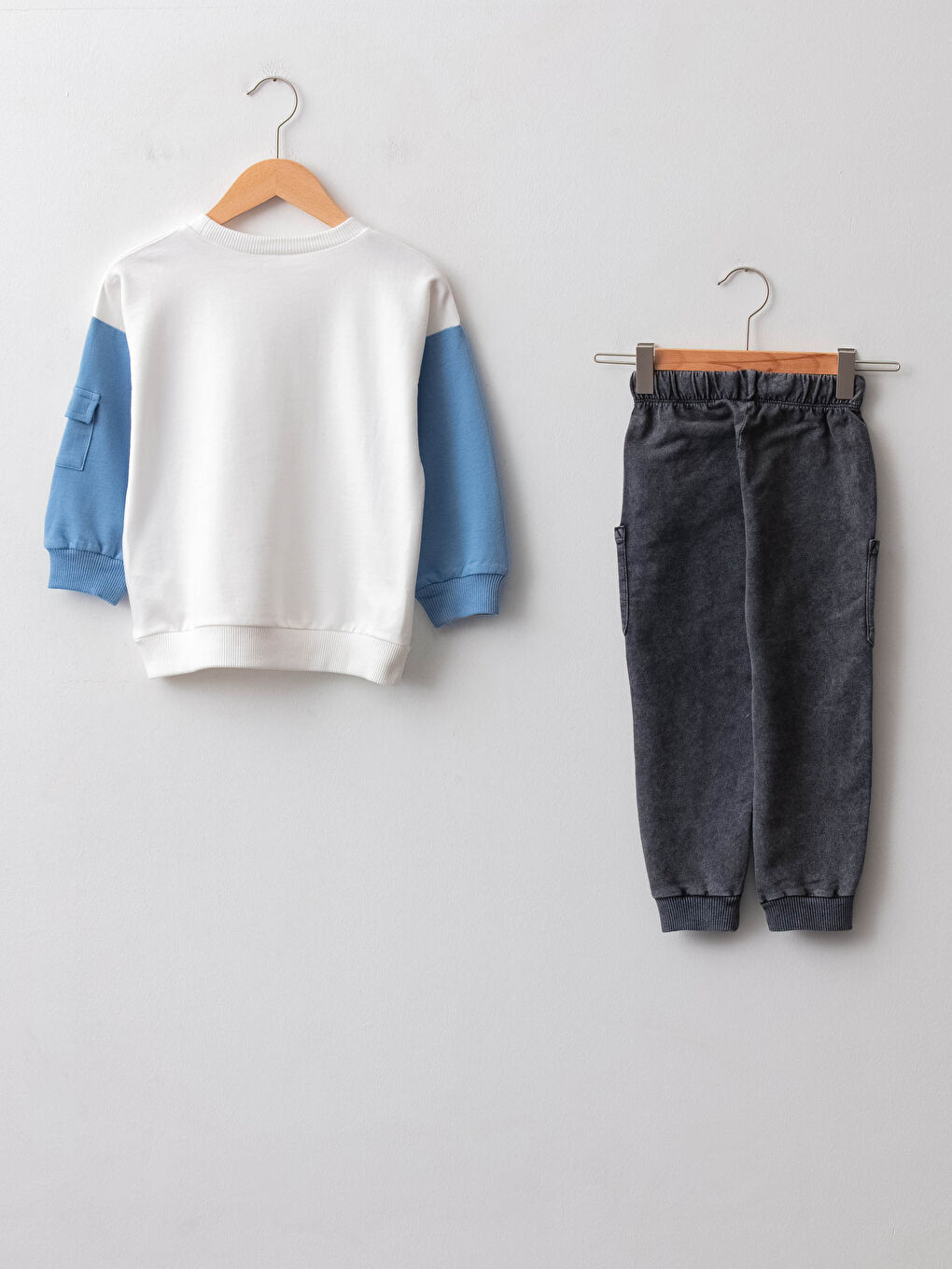 Ensemble Sweat-Shirt et Pantalon de Jogging Bébé Garçon en Coton Imprimé à Manches Longues et Col Rond-1