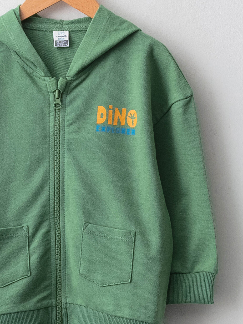 Yeşil Baskılı Uzun Kollu Erkek Bebek Takım 3'lü-4